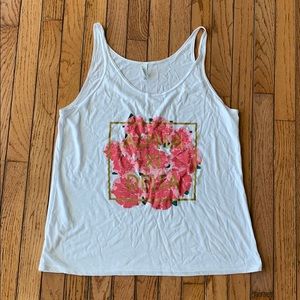 Alpha Xi Delta (AXiD) Stylish Floral Tank Top M
